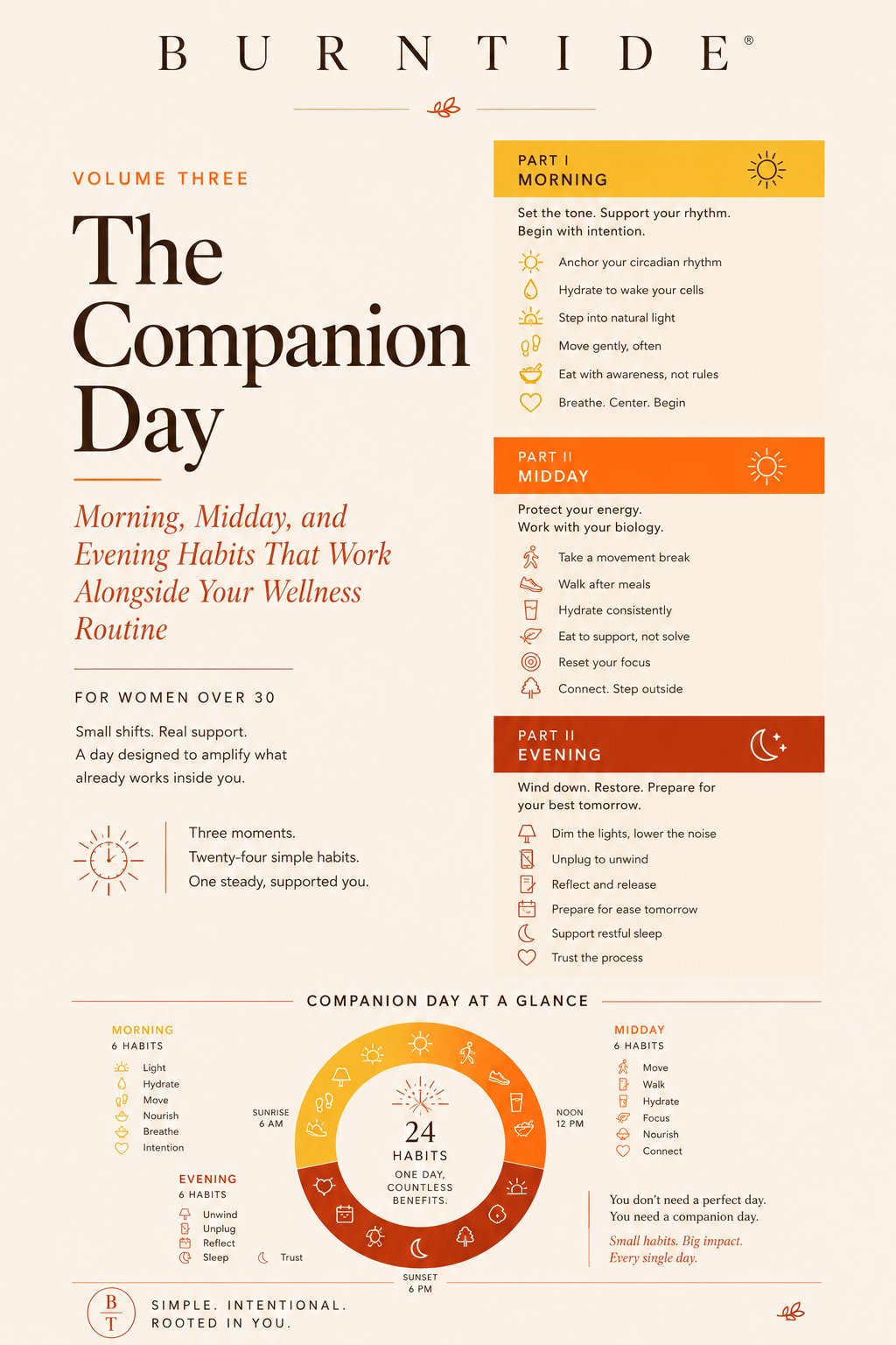 Burntide free bonus guide Volume Three: The Companion Day, a daily habit guide